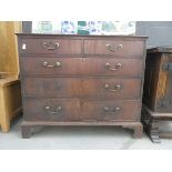 Georgian mahogany chest of 2 over 3 drawers