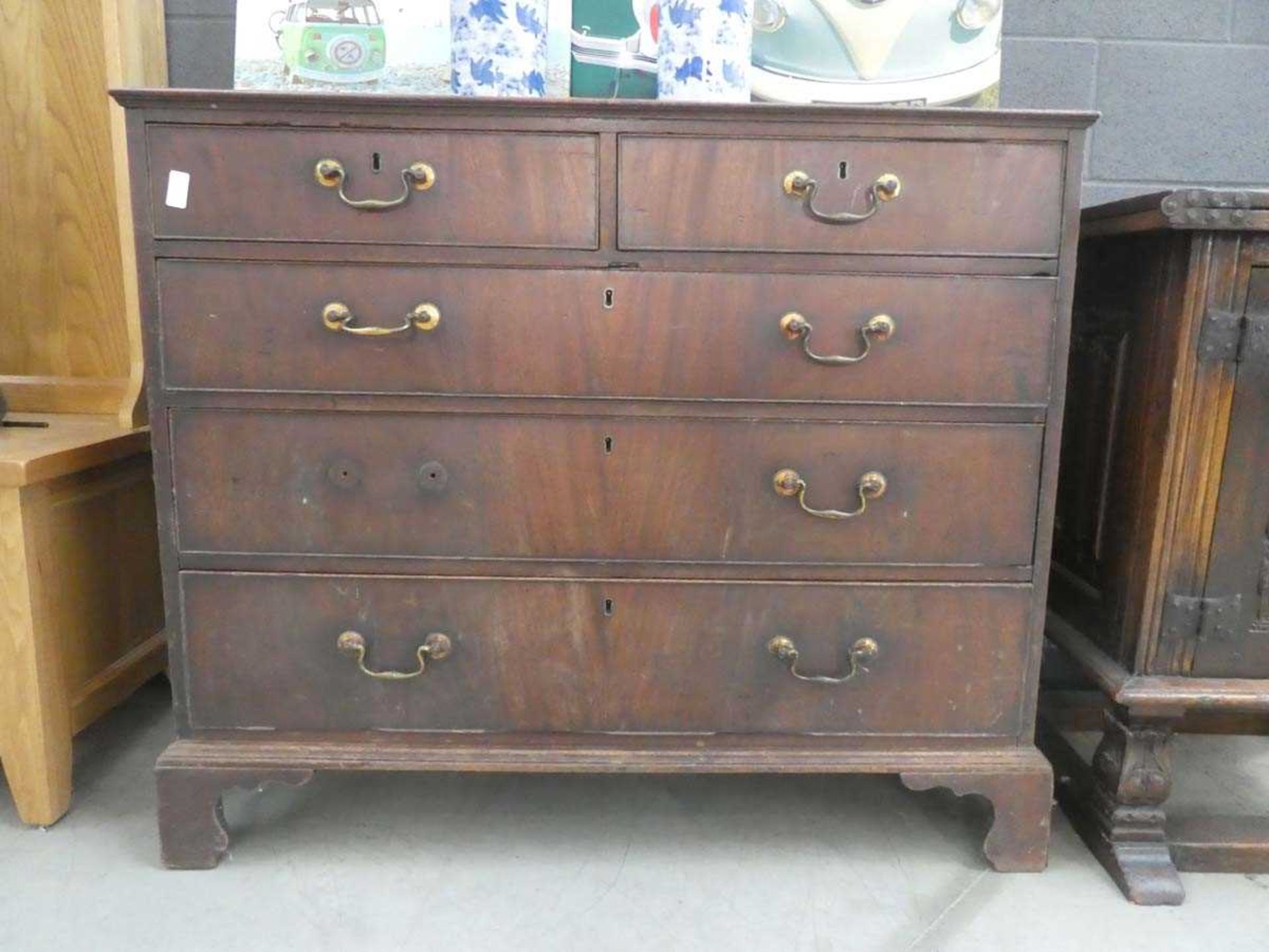 Georgian mahogany chest of 2 over 3 drawers