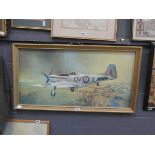 Barrie Clark print of RAF training plane