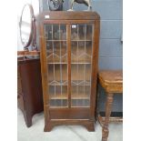 1930s china cabinet with glazed and leaded single door