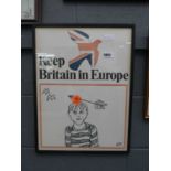 William Tell inspired propaganda print entitled 'Keep Britain in Europe'