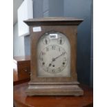 Oak cased bracket clock