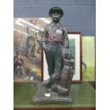 Resin figure of the golfer