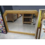 Overmantle in floral gilt frame