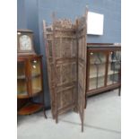 Carved wooden room divider