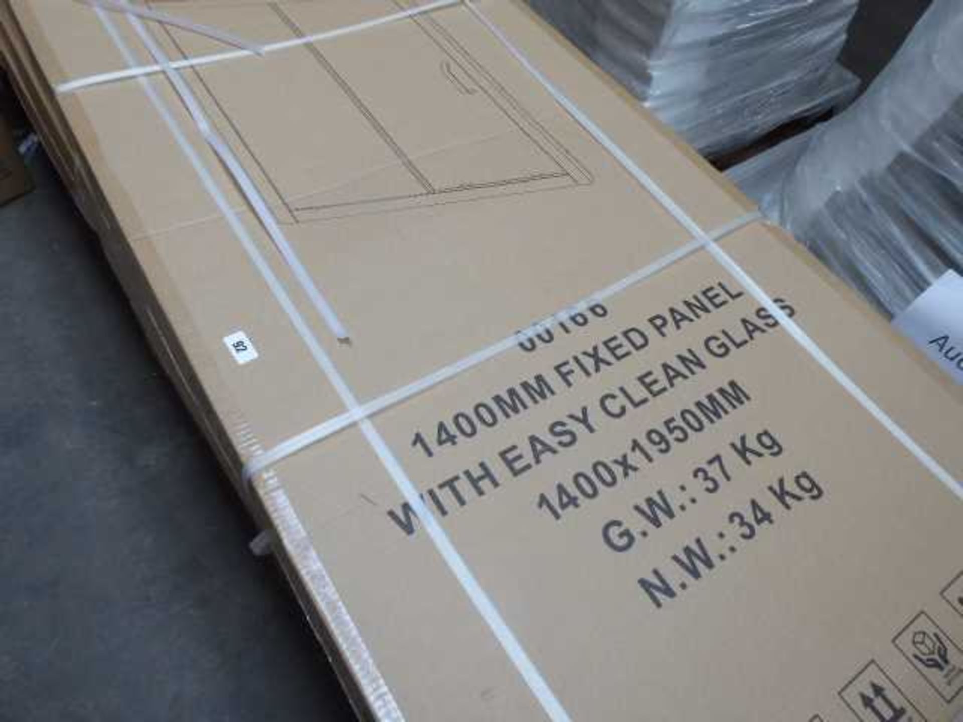 +VAT 3x 1400x1950mm sliding shower doors (3x showers, comes in 6x boxes), plus additional spare - Image 2 of 3