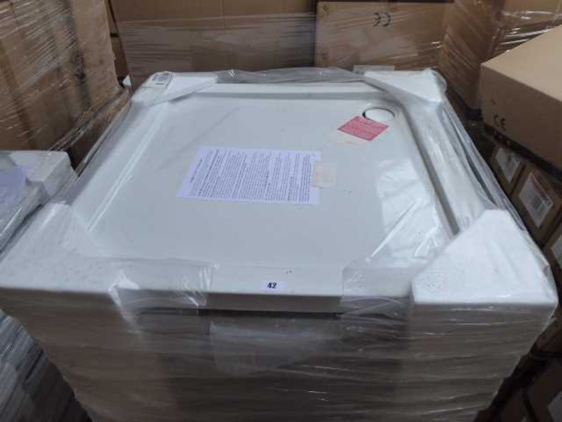 +VAT 14x 800x800mm square skin resin shower trays - Image 2 of 2