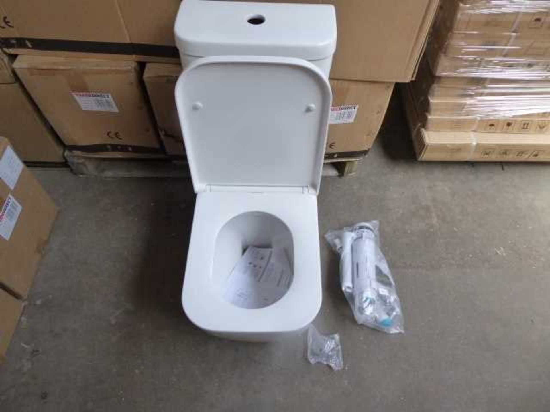 +VAT 16x Pac close coupled toilet bowls with fixings, close coupled cistern and flush, slim toilet - Image 2 of 3