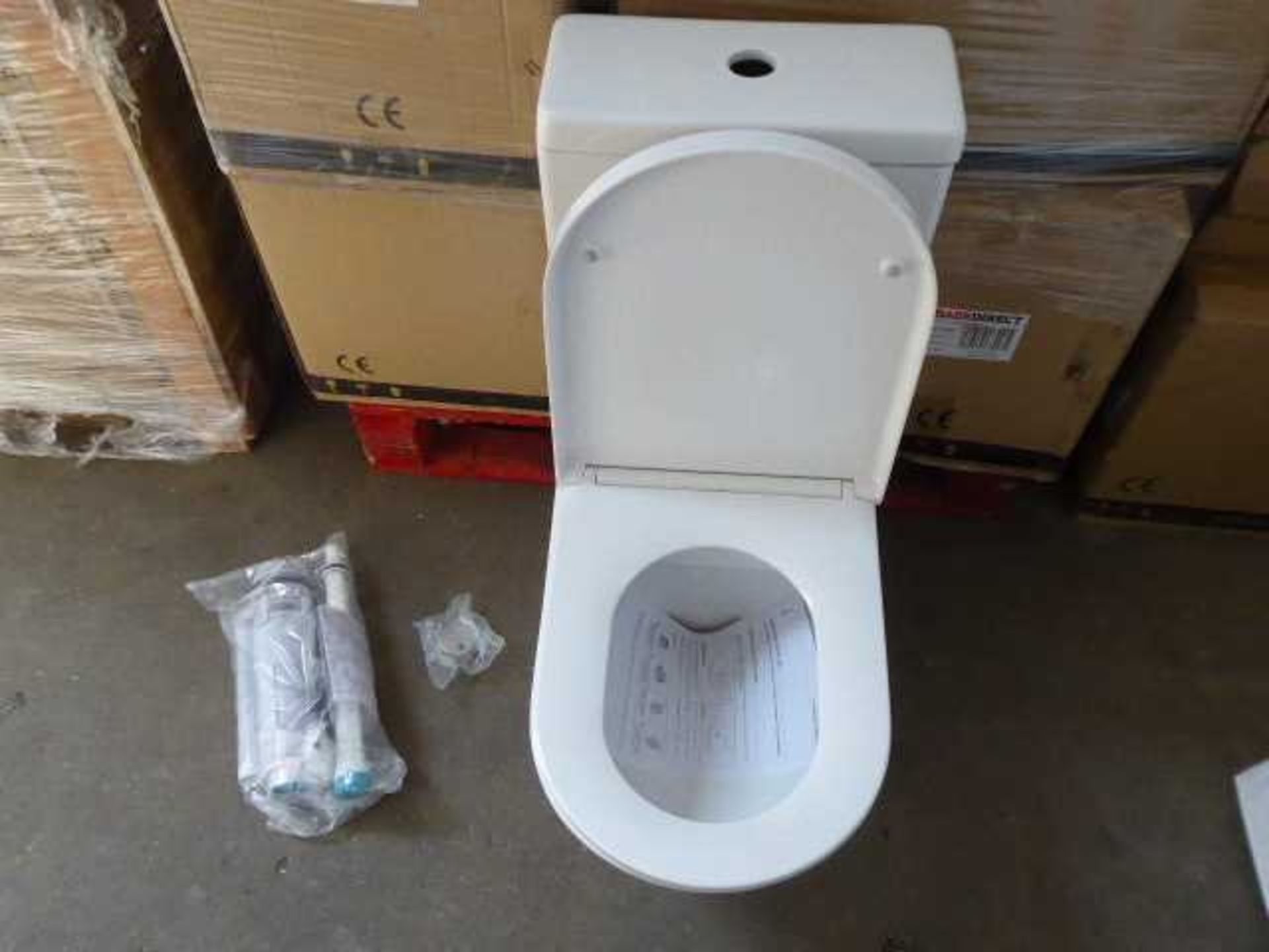 +VAT 14x MED toilet bowls with closed backs, matching close coupled cistern with dual flush fittings - Image 2 of 3