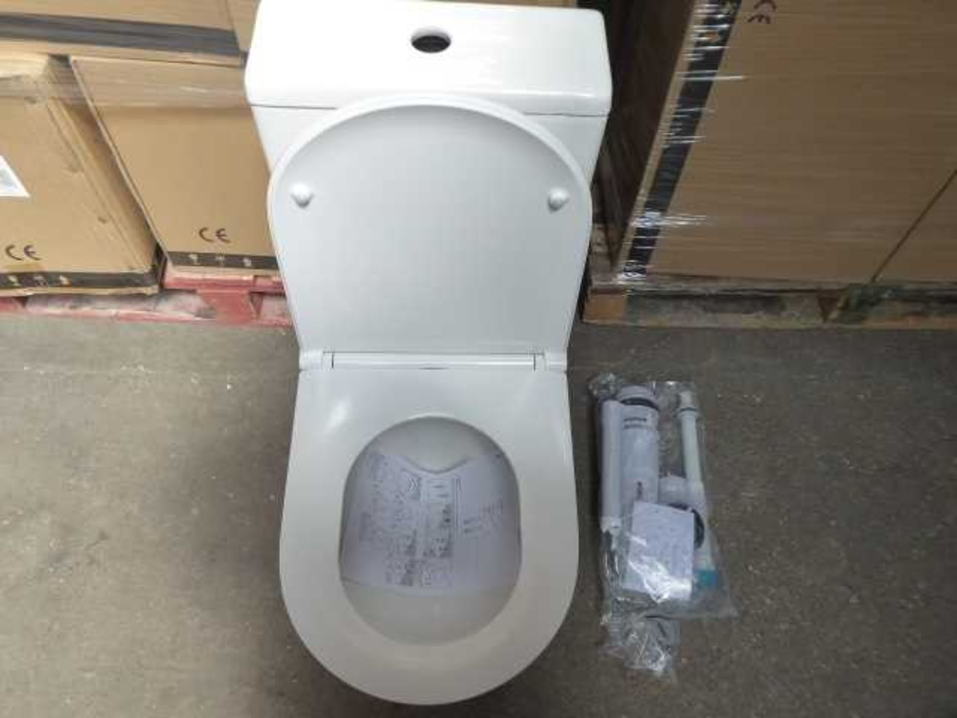 +VAT 12x ATL/ALT closed back close coupled toilet bowl with fixings, matching close coupled - Image 2 of 3