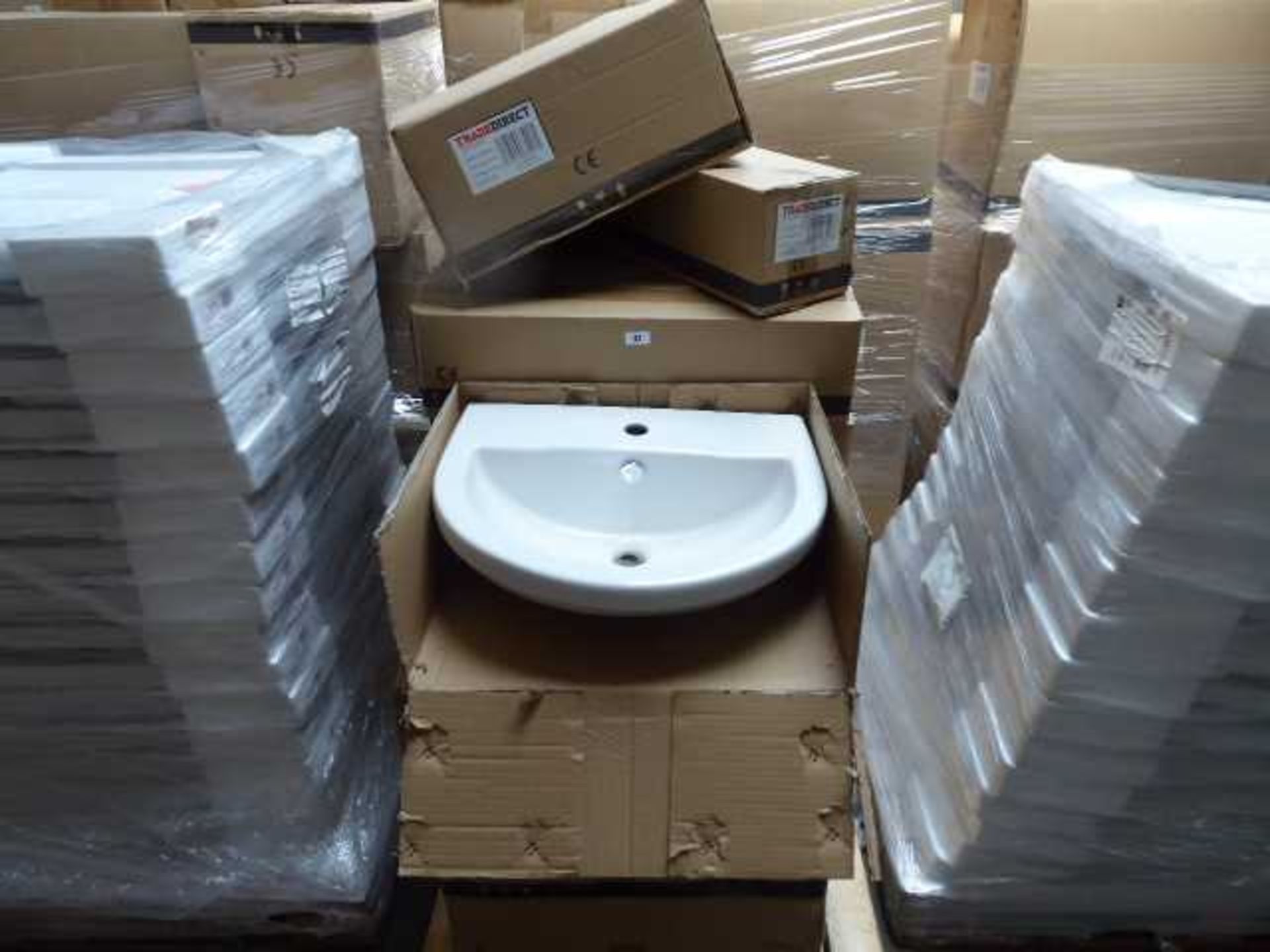 +VAT 6x BAL hand basins, 560mm with matching full height pedestals