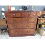 Victorian mahogany chest of 2 over 3 drawers