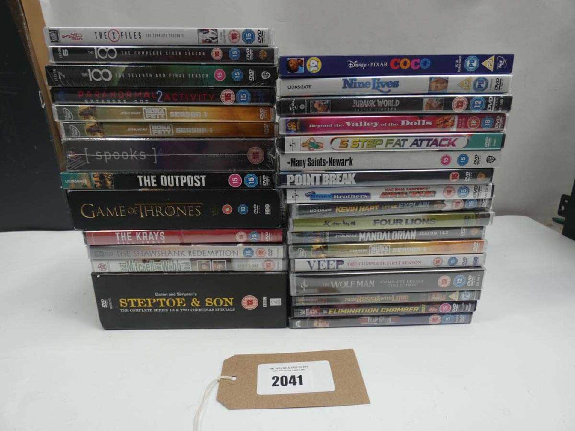 +VAT Quantity of DVD films and boxsets