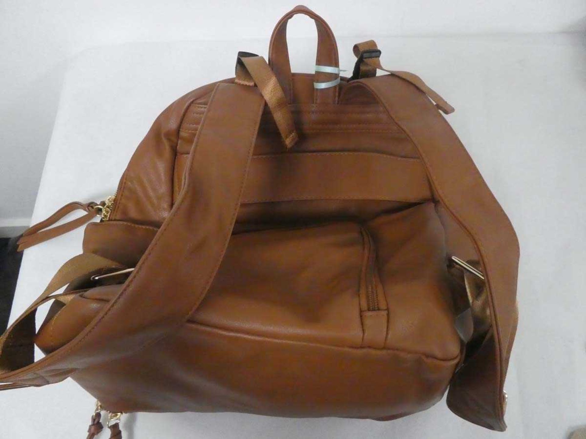 +VAT Mominsdie leather baby changing backpack in brown - Image 2 of 3