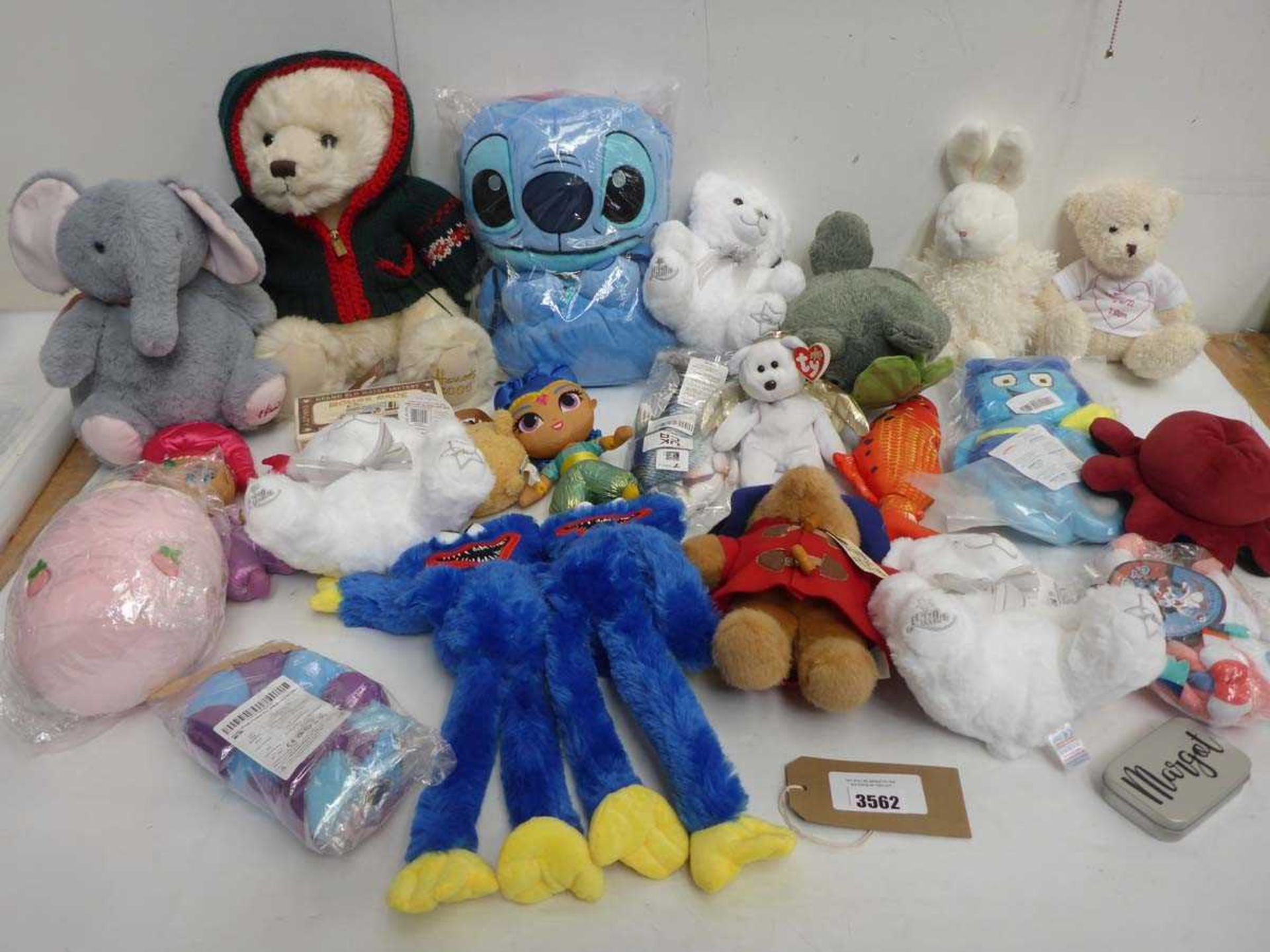 +VAT Harrods 2006 Teddy Bear, Hamleys Elephant, TY Halo II and other soft cuddly toys