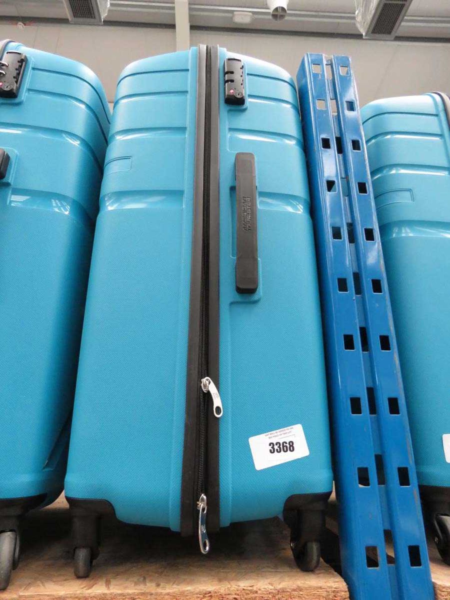 +VAT American Tourister spinner suitcase in light blue