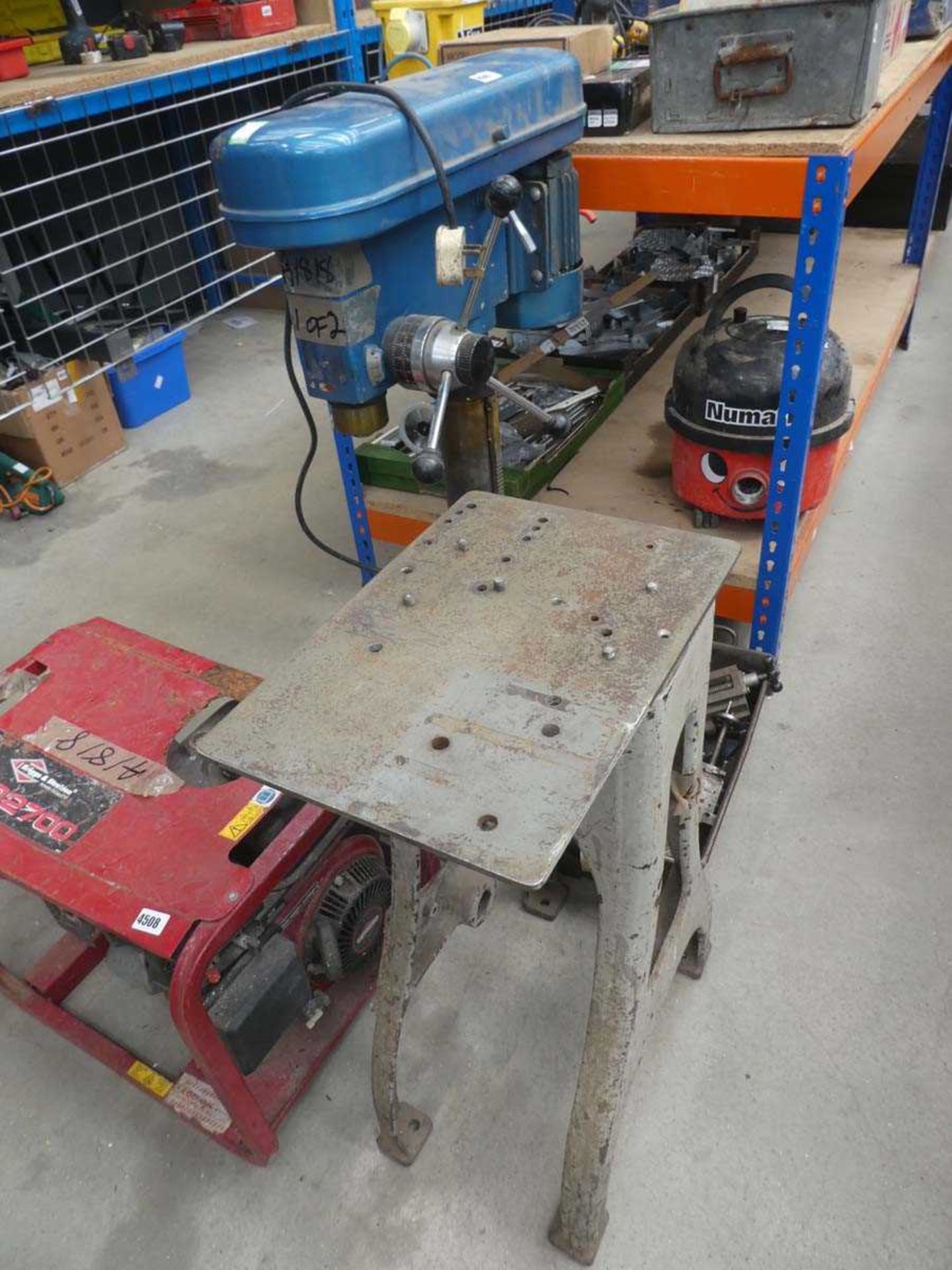 Large heavy duty pillar drill and stand - Image 2 of 2