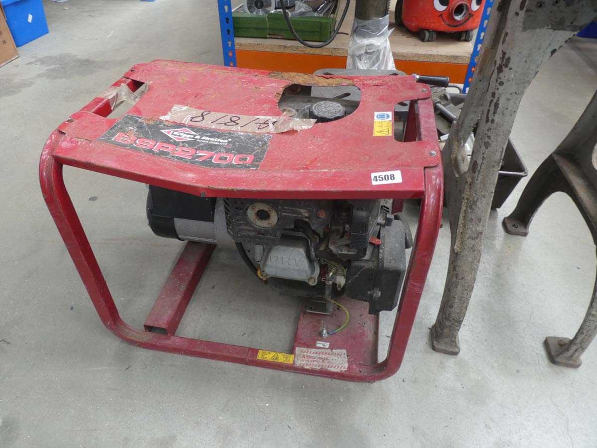 Red Briggs & Stratton engine generator