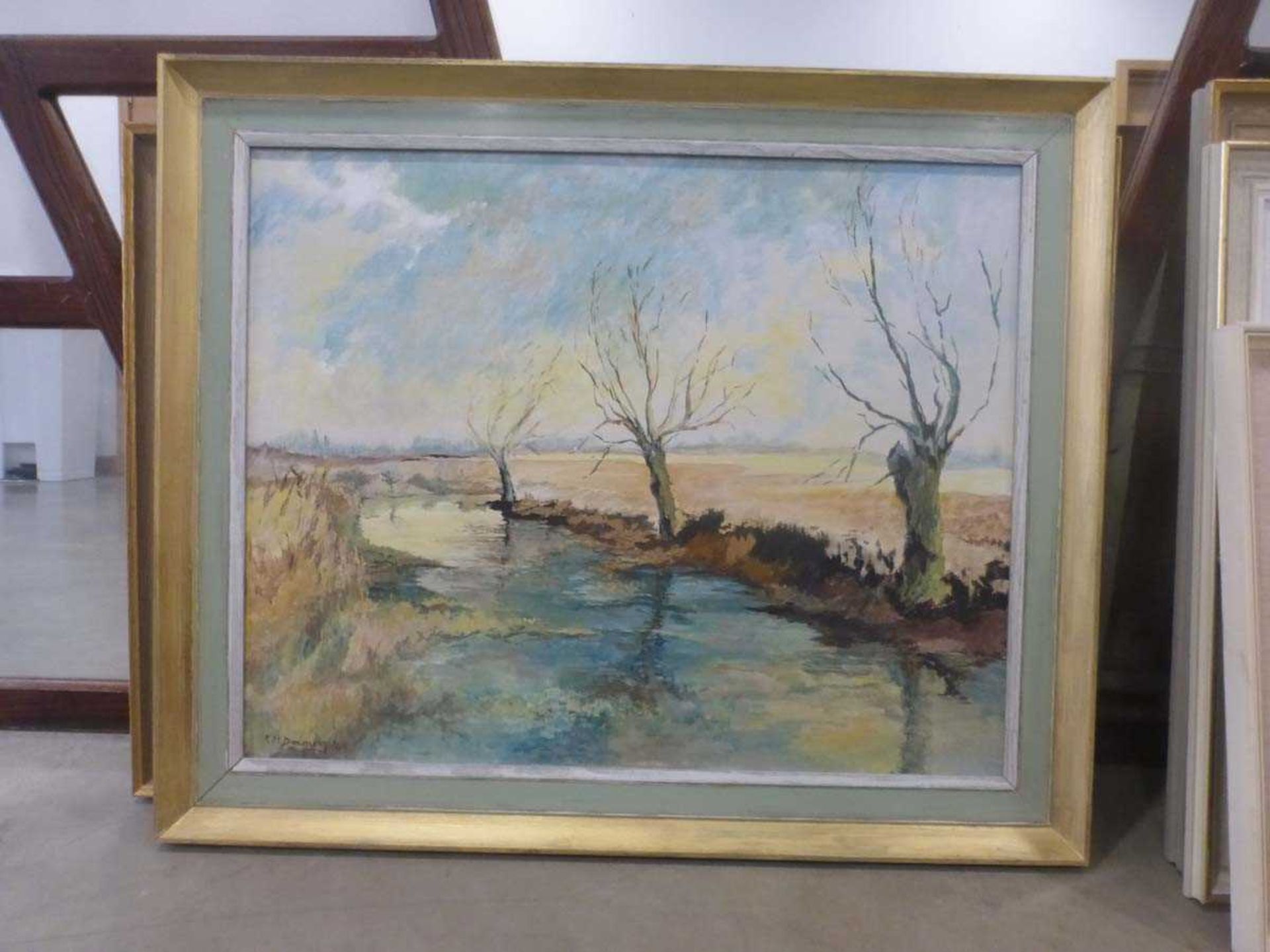 Kathleen M. Downing (Hertfordshire artist), five paintings depicting river views (5) - Image 3 of 5