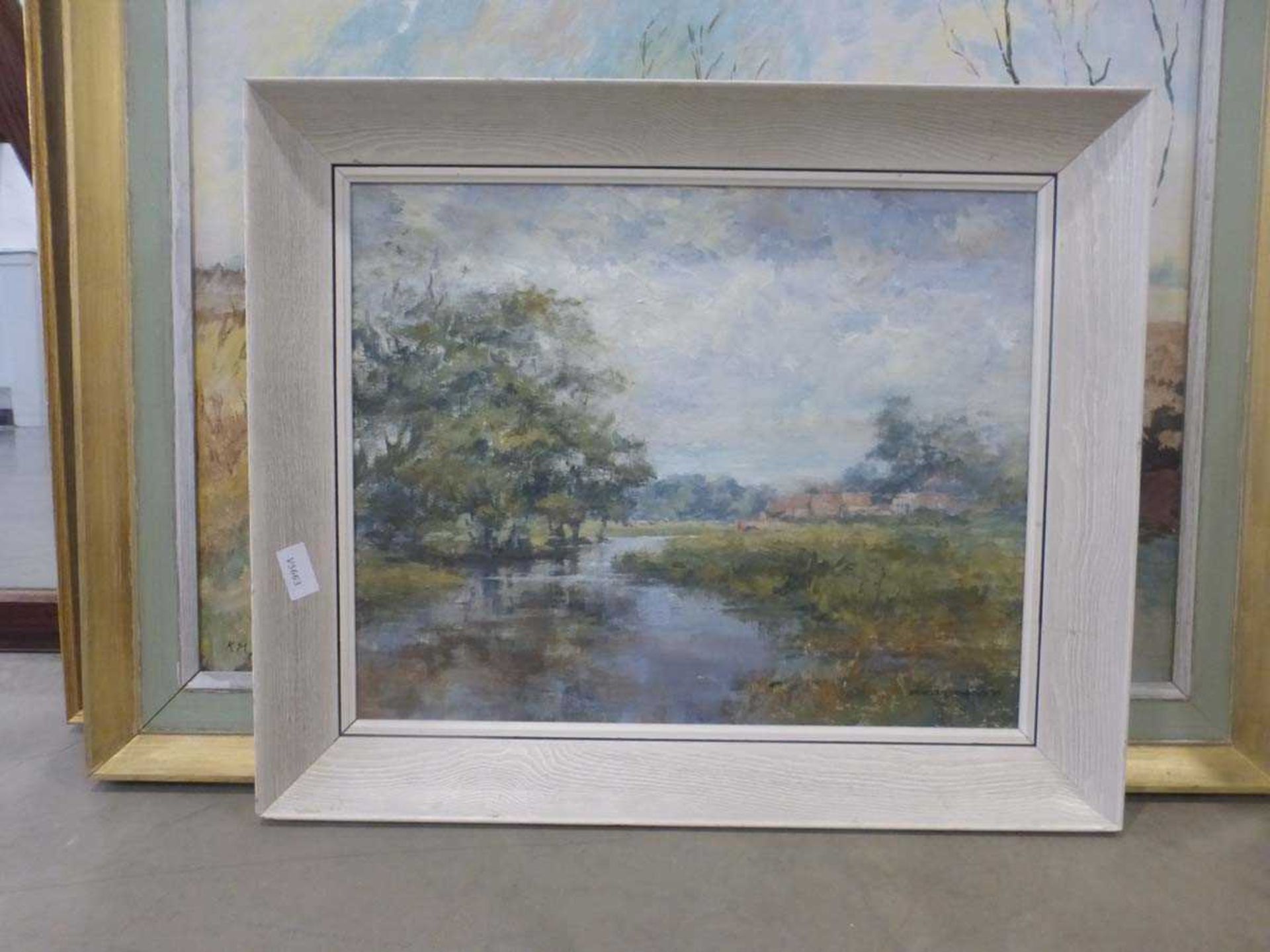 Kathleen M. Downing (Hertfordshire artist), five paintings depicting river views (5) - Image 4 of 5