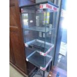 +VAT Glazed display cabinet on metal base