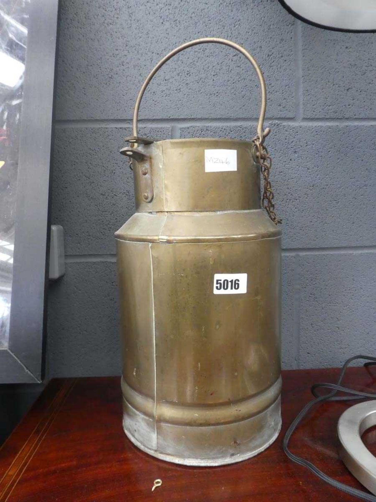 Brass milk urn