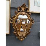 Mirror in decorative gilt frame