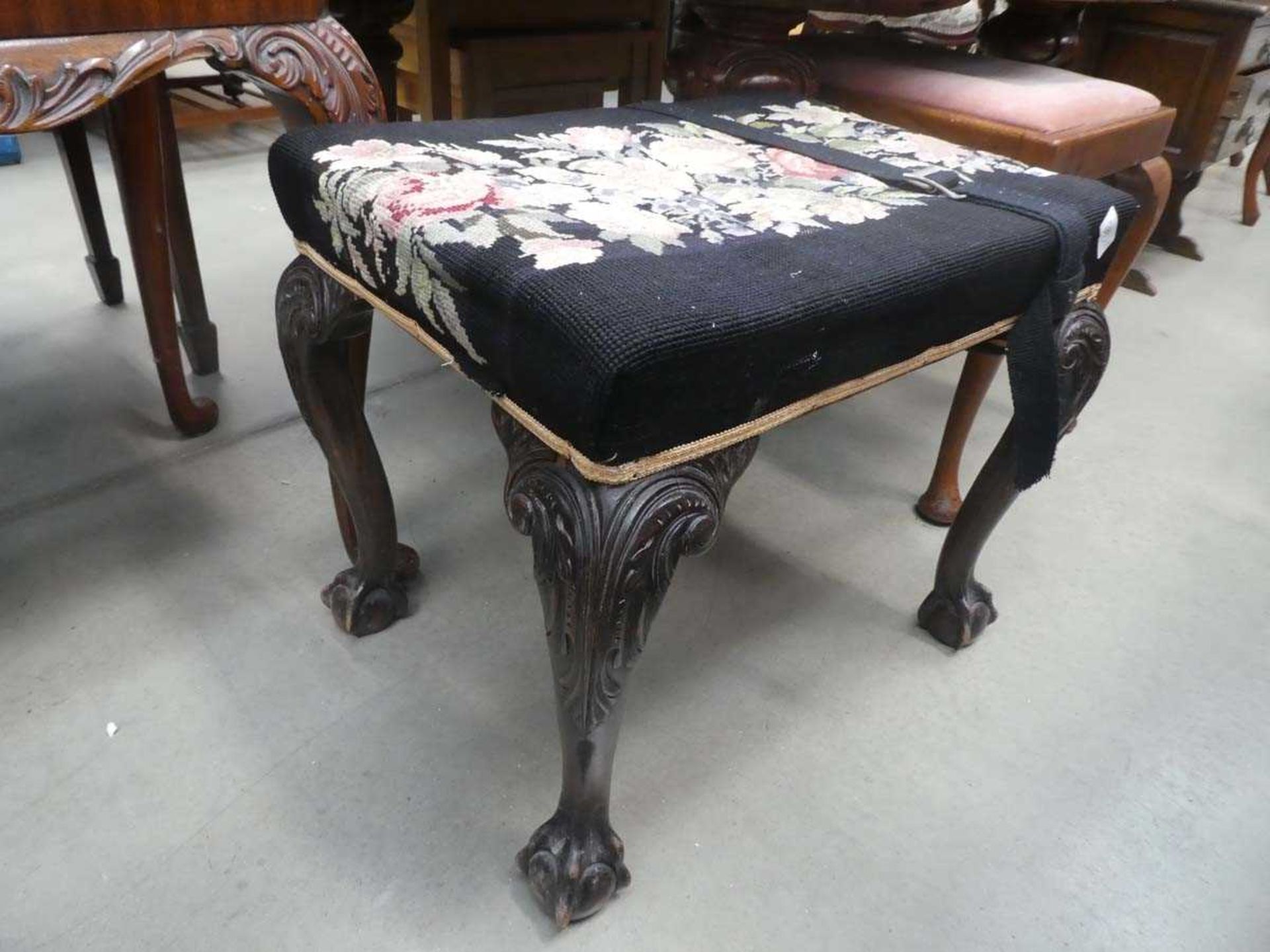 2 upholstered dressing table stools