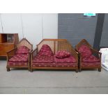 Bergere 2 seater sofa plus a pair of matching armchairs
