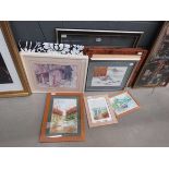 Quantity of prints to include Russell Flint studies, South East Asian boatman, rural scenes and a