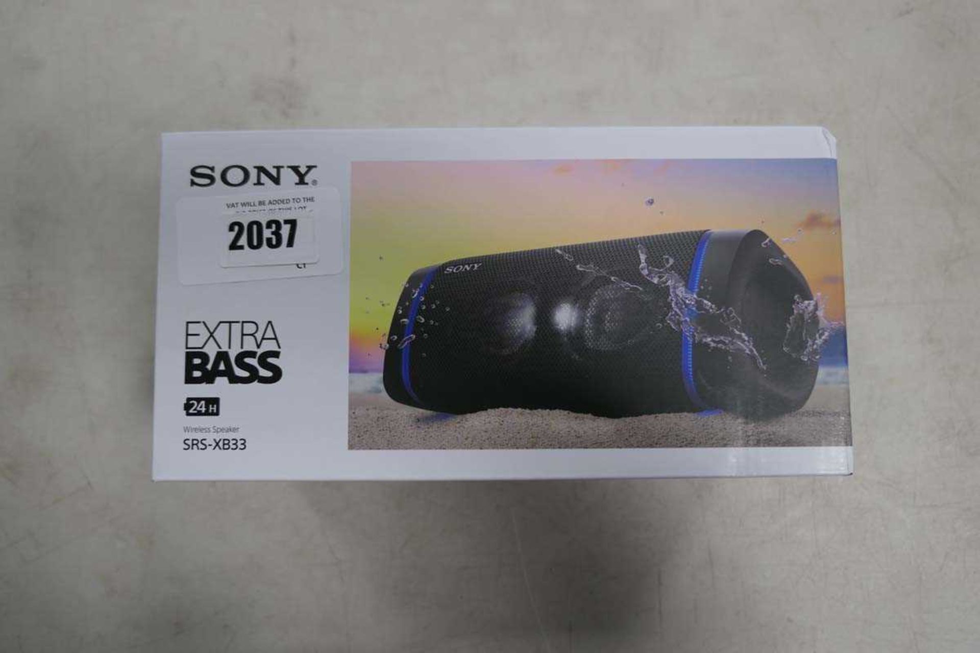 +VAT Sony SRS-XB33 bluetooth speaker, boxed