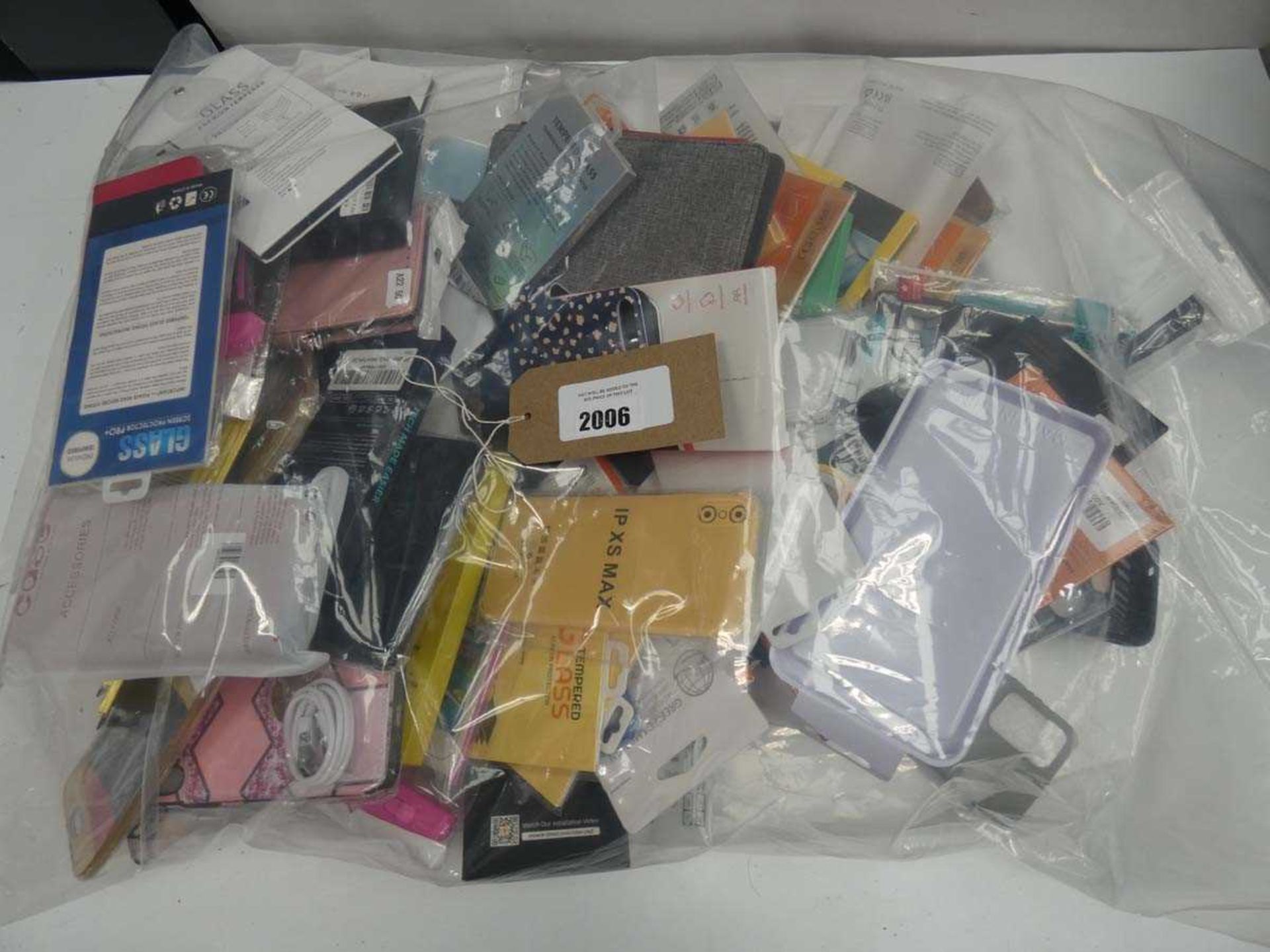 +VAT Bag containing quantity of mobile phone cases and covers