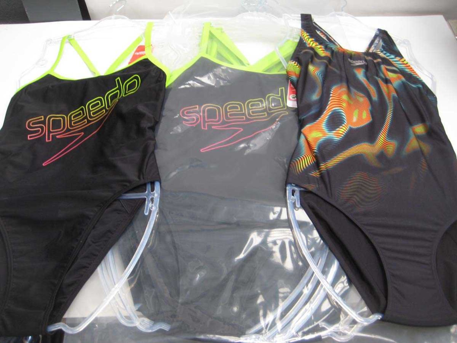 +VAT A bag containing 10x Ladies Speedo Swimming Costumes in various styles and sizes