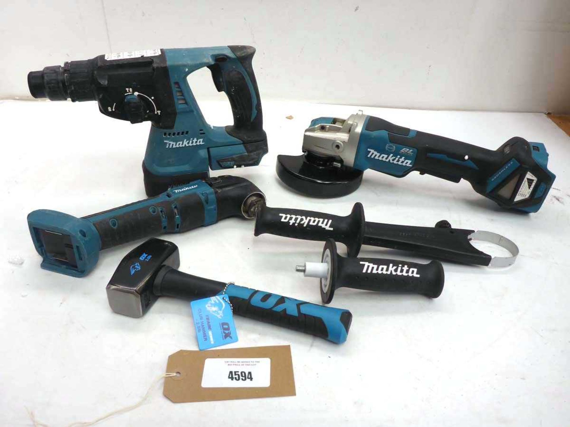 +VAT Makita DHR242 hammer drill, Makita DGA519 angle grinder and Makita copy multi tool (no