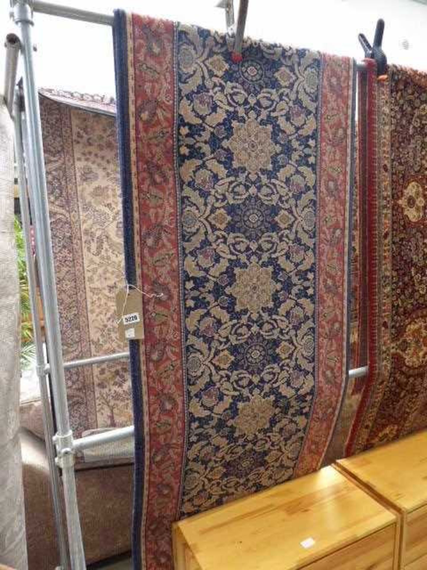 (4) Floral carpet runner