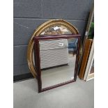 Circular bevelled mirror plus 2 rectangular mirrors