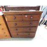 Victorian chest of two over three drawers