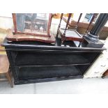 Ebonised open bookcase