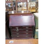 Dark wood bureau with drawers under