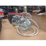 Pair of glass table lamps