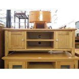 Small oak entertainment unit