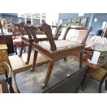 Pair of mahogany stools