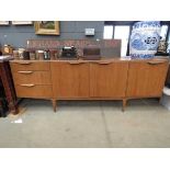 Teak sideboard with 3 drawers to the side