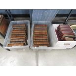 3 boxes containing several volumes of 'the library of famous literature' plus 'Macmillan's