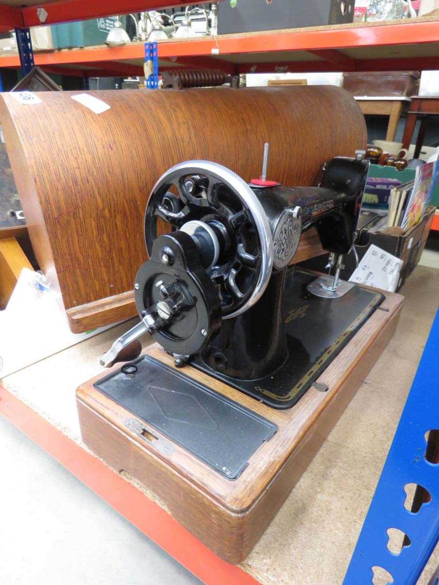 Cased Singer sewing machine