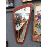 Mirror with teak frame