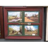 4 panelled tiled picture entitled 'Great Western Memories'