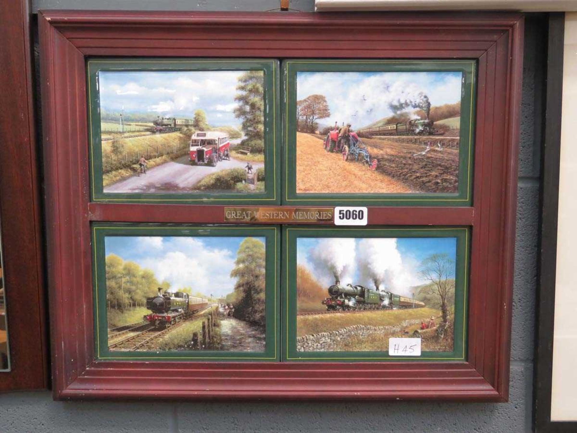 4 panelled tiled picture entitled 'Great Western Memories'