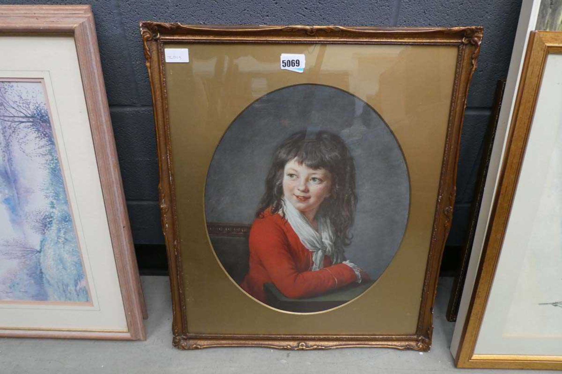 Print portrait of a young girl