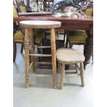 2 elm seated stools